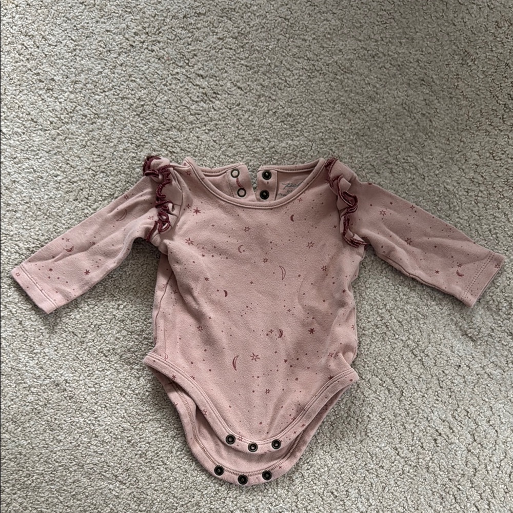 Pink Ruffled Kids One Piece